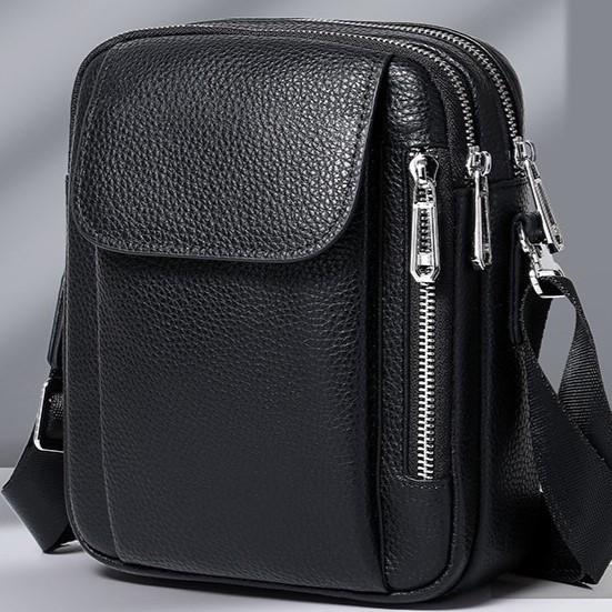 Сумка-барсетка мужская кожаная через плечо Tiding Bag (GLD-2100)