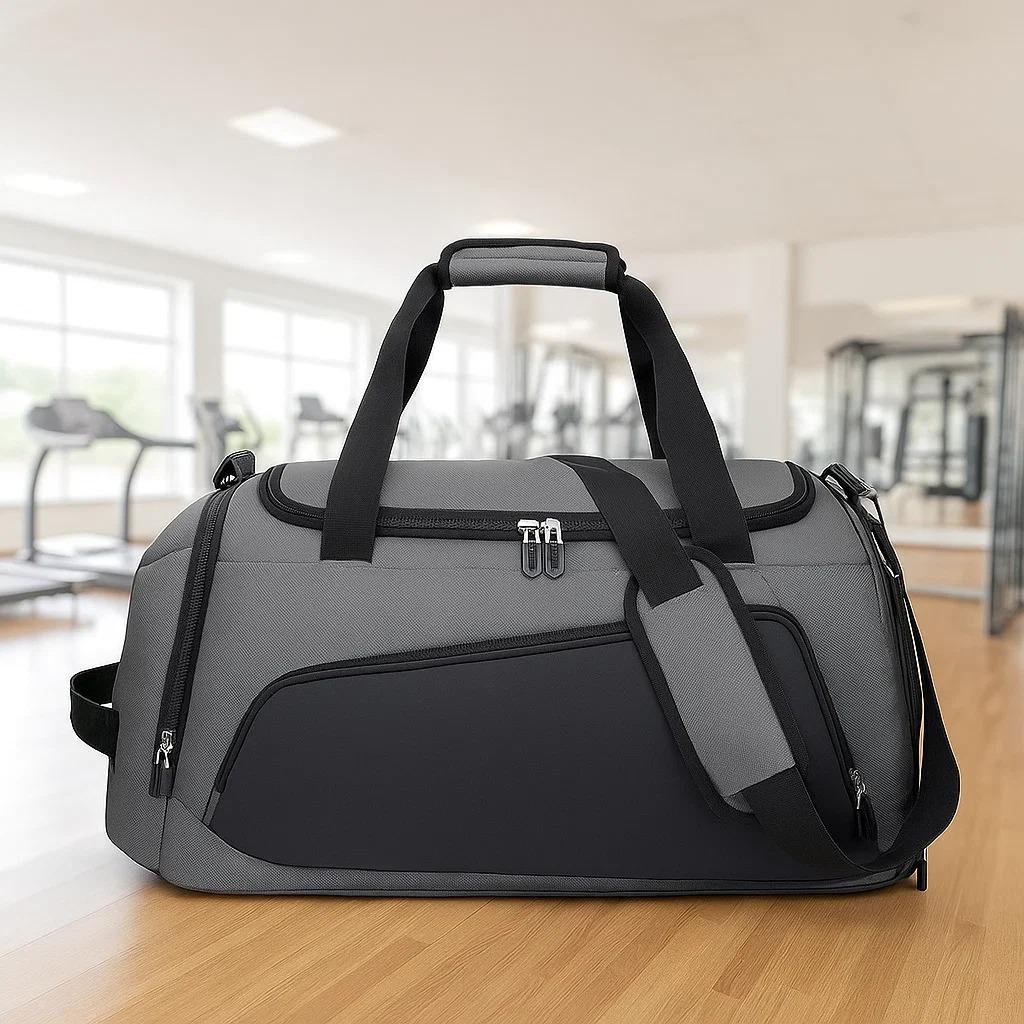 Спортивная сумка с плечевым ремнем для спорта 57x26x30 см Серый (CZYP-751A)