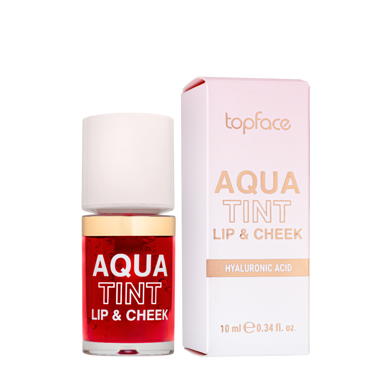 Помада тинт для губ та щік Рідка topface Aqua Tint Lip & Cheek на водній основі 10 мл РТ215 02 Strawberry Jam Червоний