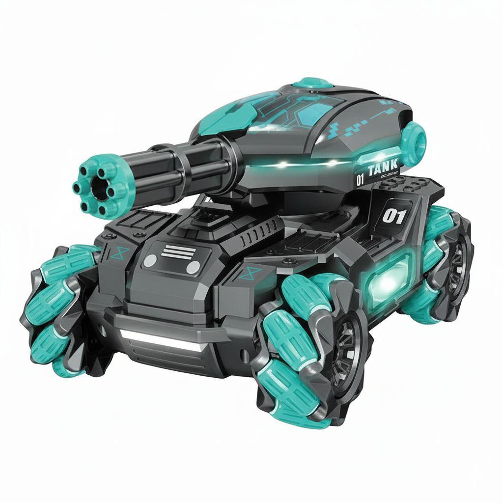 Танк на радиоуправлении DH 666-20 B аккумулятор 3,7 V пульт 2,4 GHz стреляет орбизами парогенератор Синий (31237559)