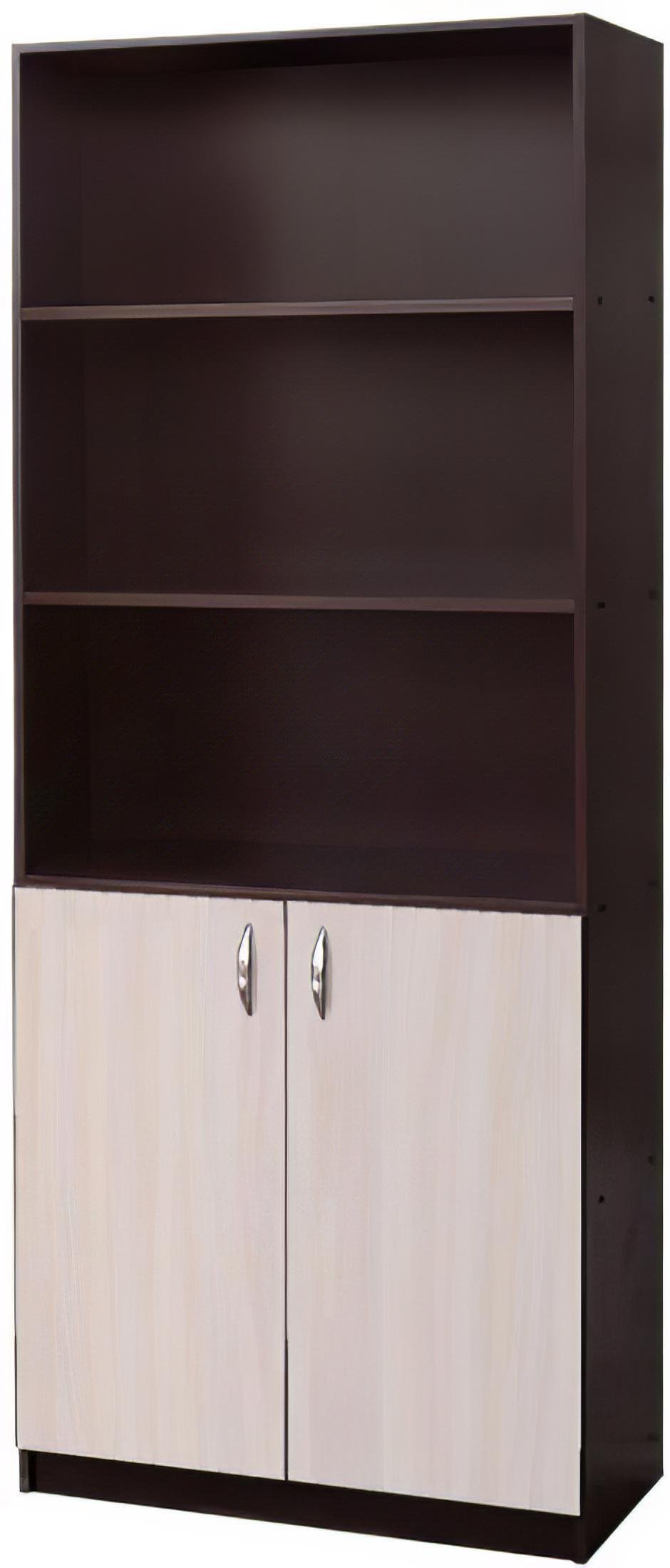 Шафа для документів МАКСІ-МЕБЛІ 2 двері/2 полиці тип В 800x1900x450 мм Венге магія/Дуб молочний (5103497)