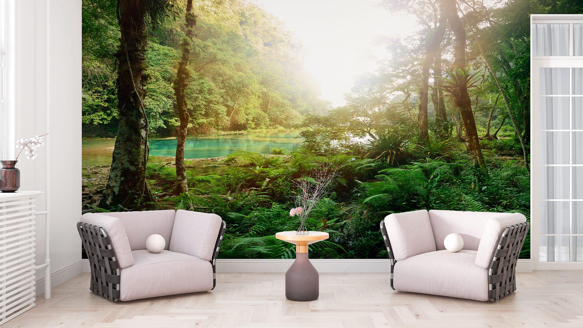 Фотошпалери флізелінові Styleo Print-walls Чарівне лісне озеро 0275 300х250 см (Pw-0275/2)