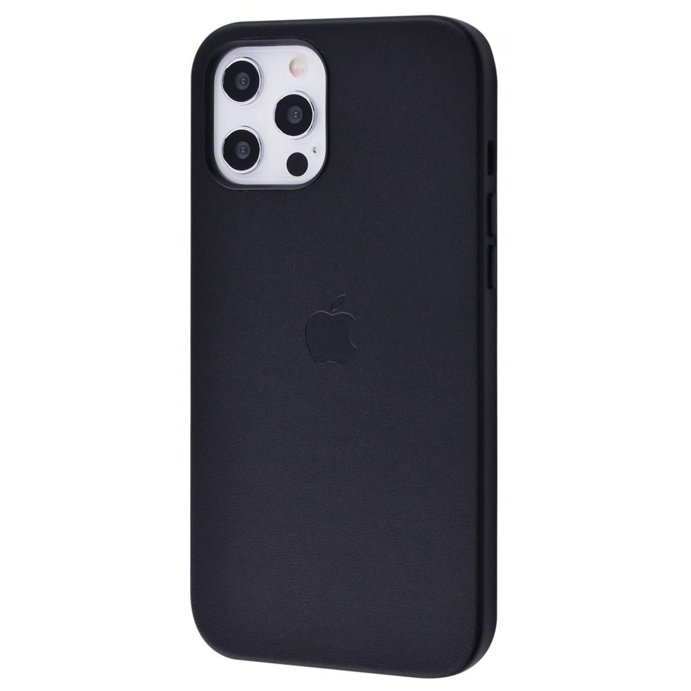 Чехол PRC Leather Case with MagSafe для iPhone 12 Pro Max Black