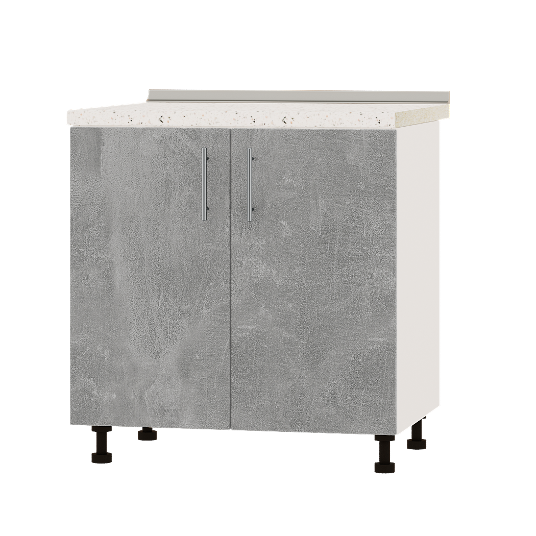 Шкаф нижний Эверест Оптима модуль Низ Н82-800 80х47х85 см Бетон/Белый (01606)