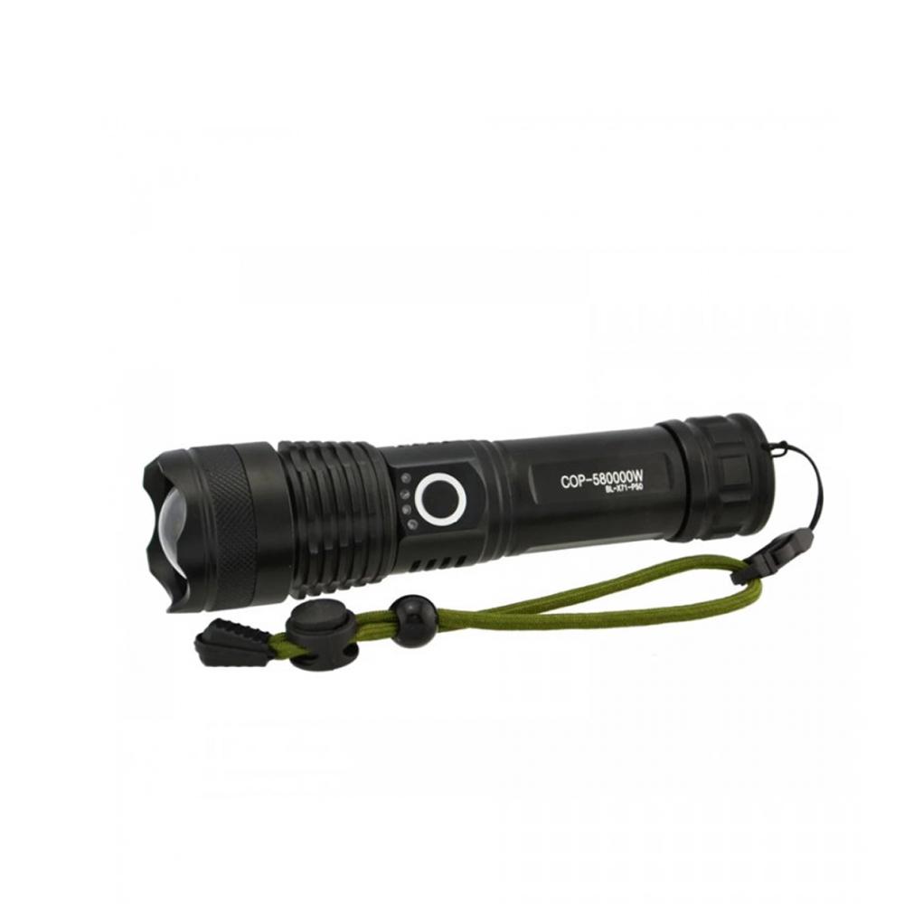 Фонарь ручной X71A-HP50 micro-USB 1x18650/3xAAA Zoom