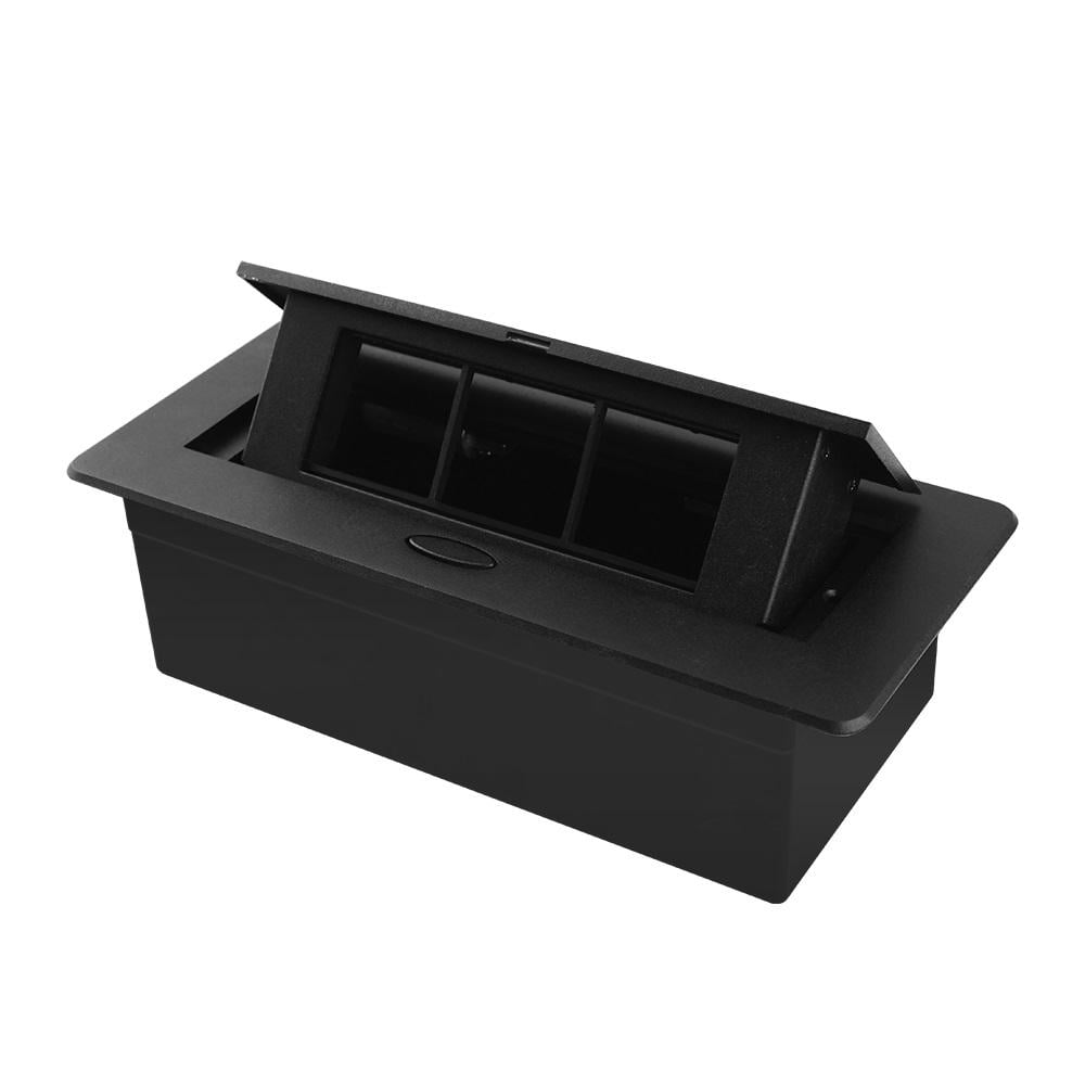 Выдвижной розеточный блок Livolo на 6 модулей Черный (VL-SHS013-B)