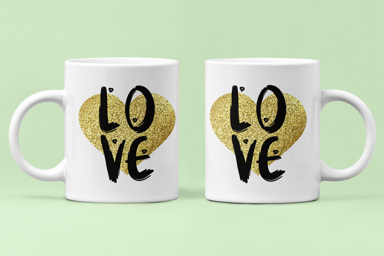 Чашки парні "Love" для закоханих 330 мл Білий (ВЛ192Ч)