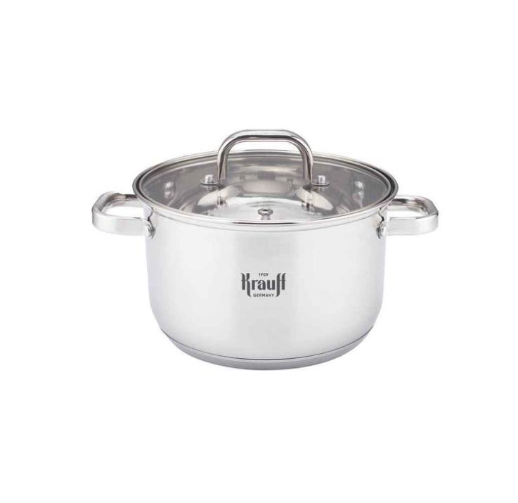 Кастрюля KRAUFF 4.4 л с крышкой 22 см нерж.сталь Кастрюля KRAUFF 4.4 л с крышкой 22 см нерж.сталь