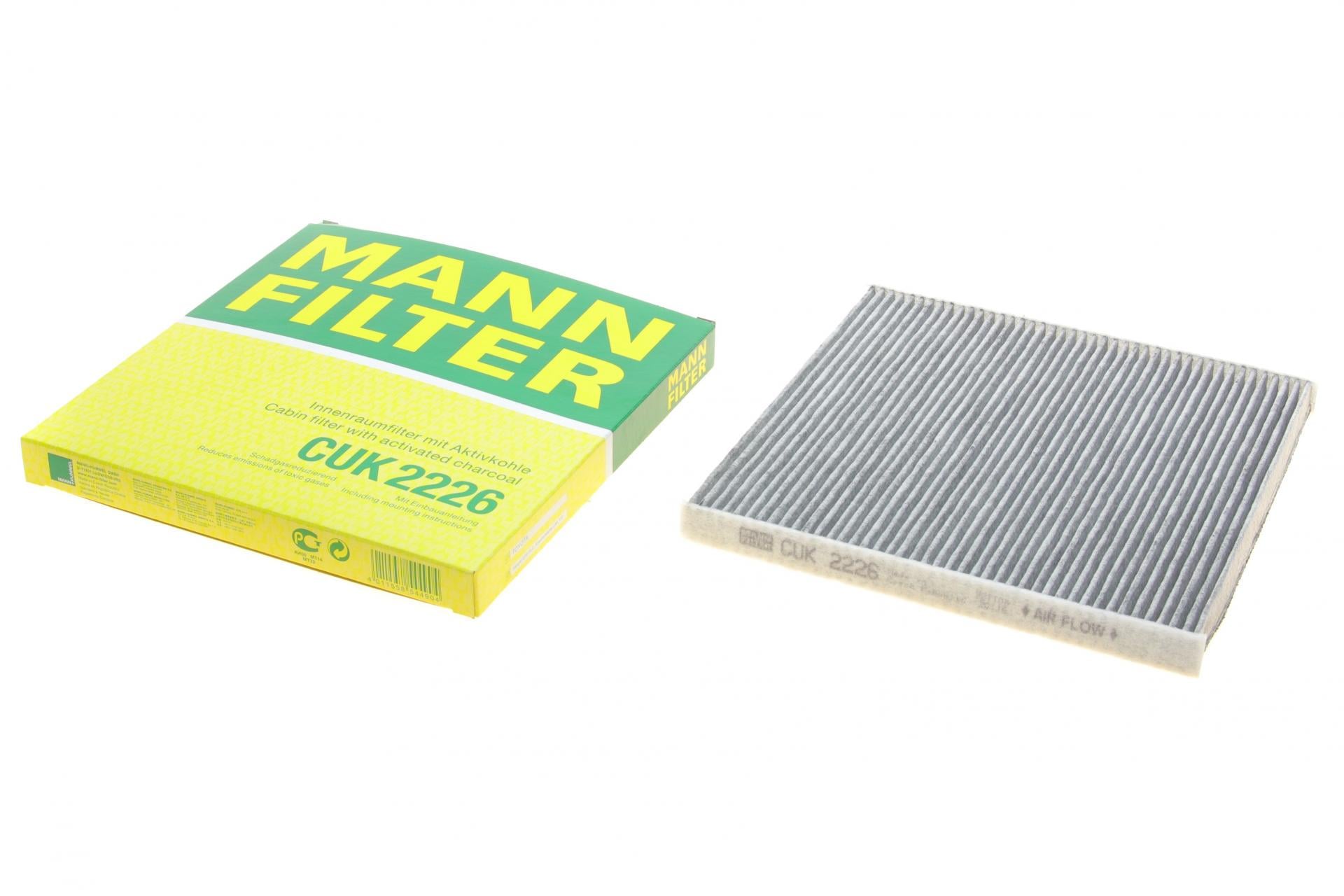 Фильтр салона Mann-Filter для Toyota Camry 01-05/Lexus ES/GX 01-09/RX 09-/Great Wall Hover M4 13- угольный (CUK 2226) Фильтр салона Mann-Filter для Toyota Camry 01-05/Lexus ES/GX 01-09/RX 09-/Great Wall Hover M4 13- угольный (CUK 2226)