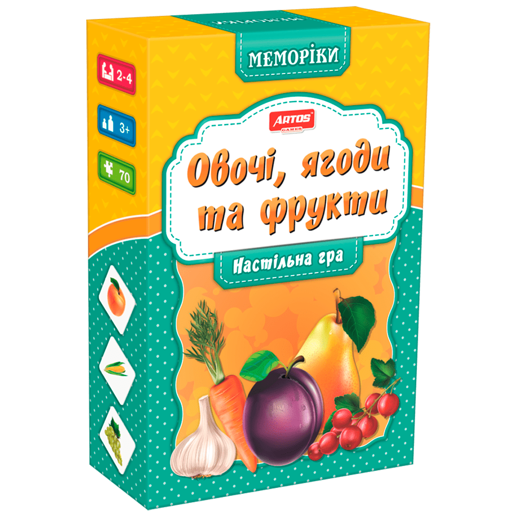 Настільна гра ARTOS GAMES Овочі та фрукти Різнокольоровий (SR-113-N-546)