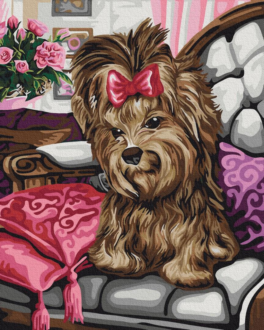 Картина по номерам Brushme GX22321 Собачка с бантом 40x50 см (1336666830) Картина по номерам Brushme GX22321 Собачка с бантом 40x50 см (1336666830)