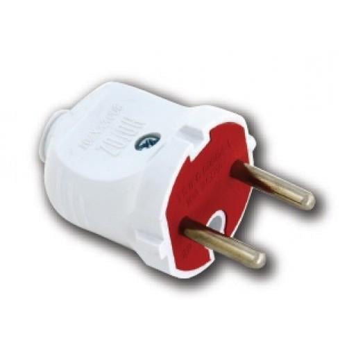 Вилка HOROZ ELECTRIC 300-000-701 без заземлення Білий (27848542)