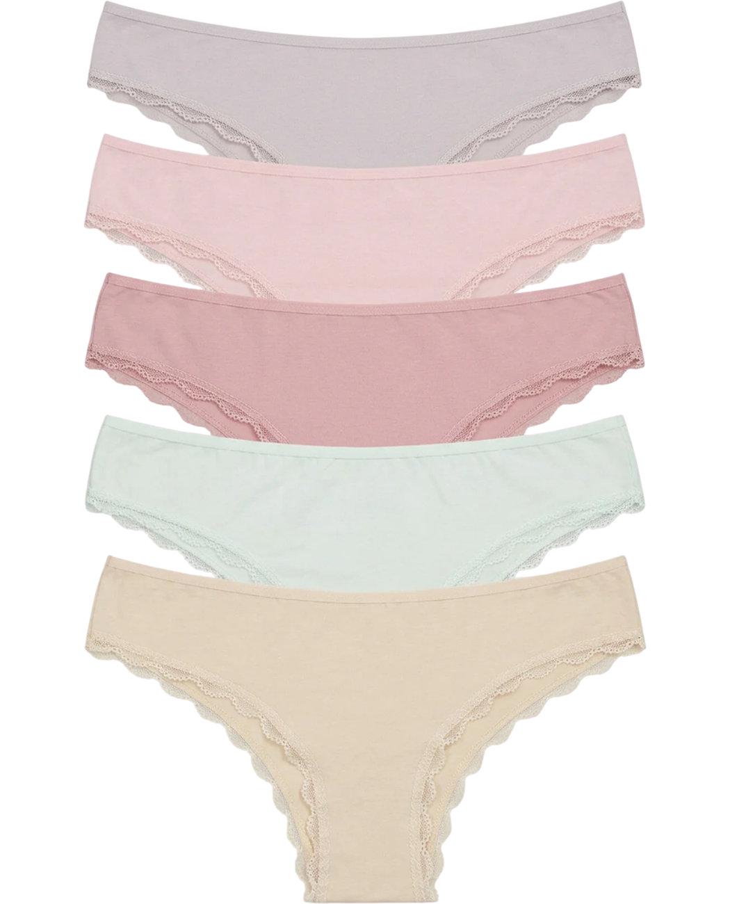 Набір трусиків-бразиліана жіночих Nicoletta 91016-76 5 шт. L Різнокольоровий (8680776110213)