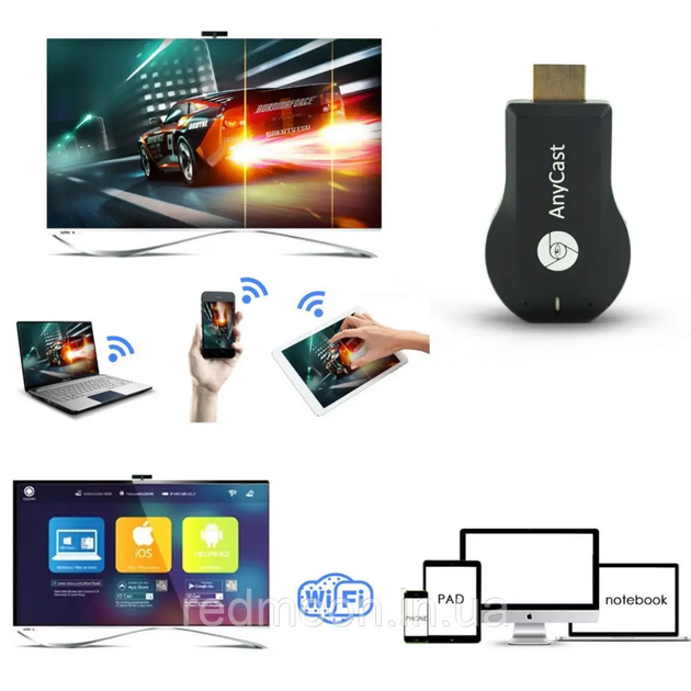 Медиаплеер трансмиттер HDMI для телевизора AnyCast M9 PLUS - фото 5