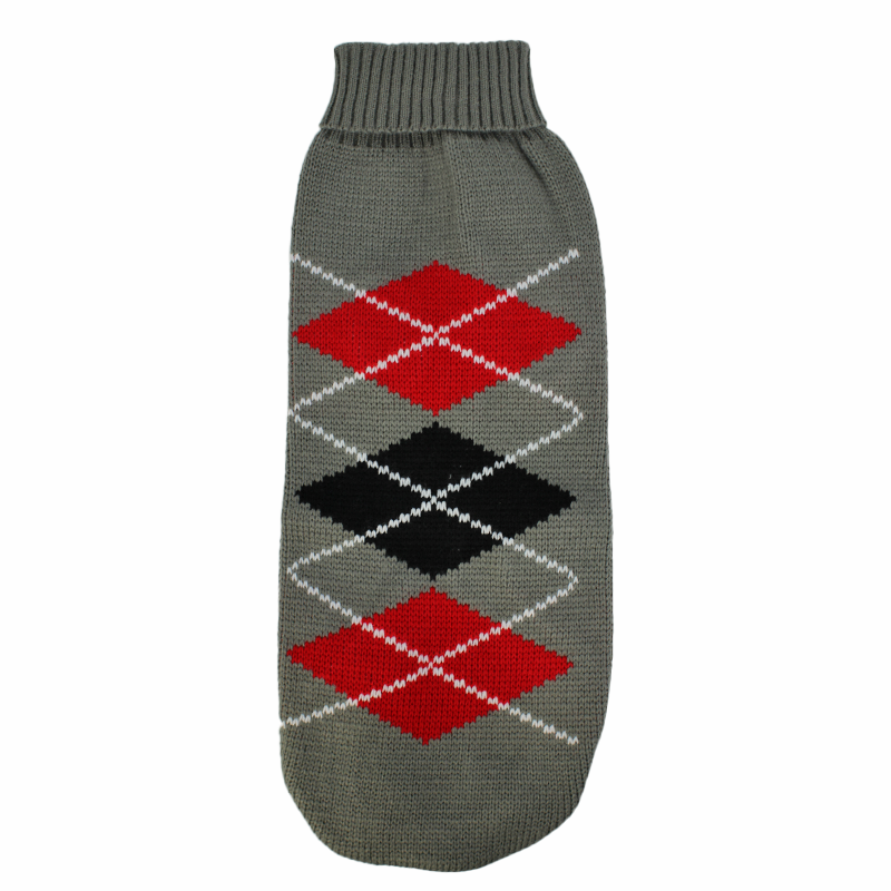 Свитер для собак Taotaopets 357704 Ромб Grey XXL одежда животным