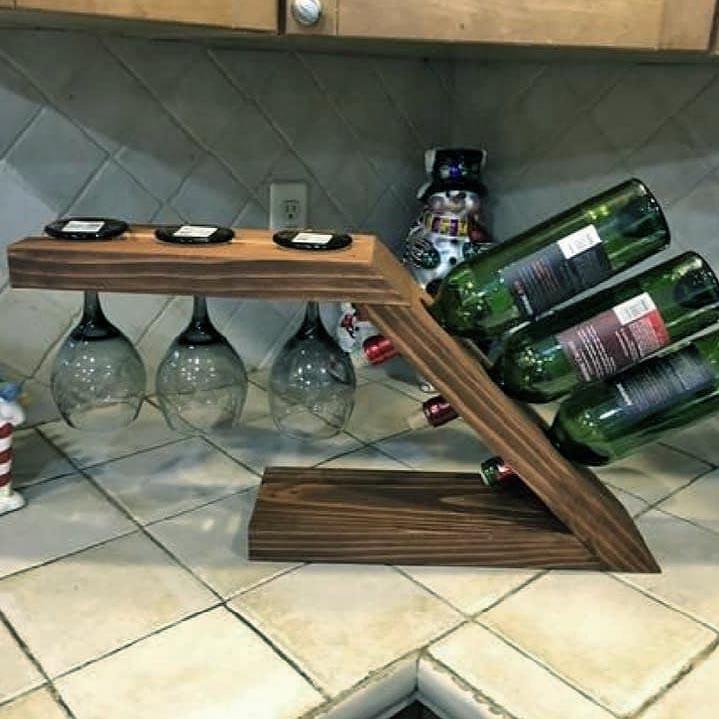 Полка для вина настольная Чамсо Капучино (Впс-019809)