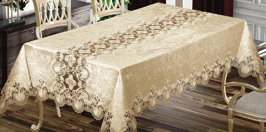 Скатерть велюровая Maison Royale 160x220 Eliza Cappucino (CN3965)
