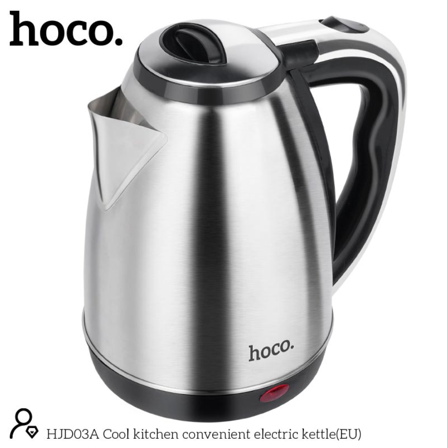 Электрочайник Hoco HJD03A Cool kitchen convenient electric kettle 1,8 л Silver - фото 5