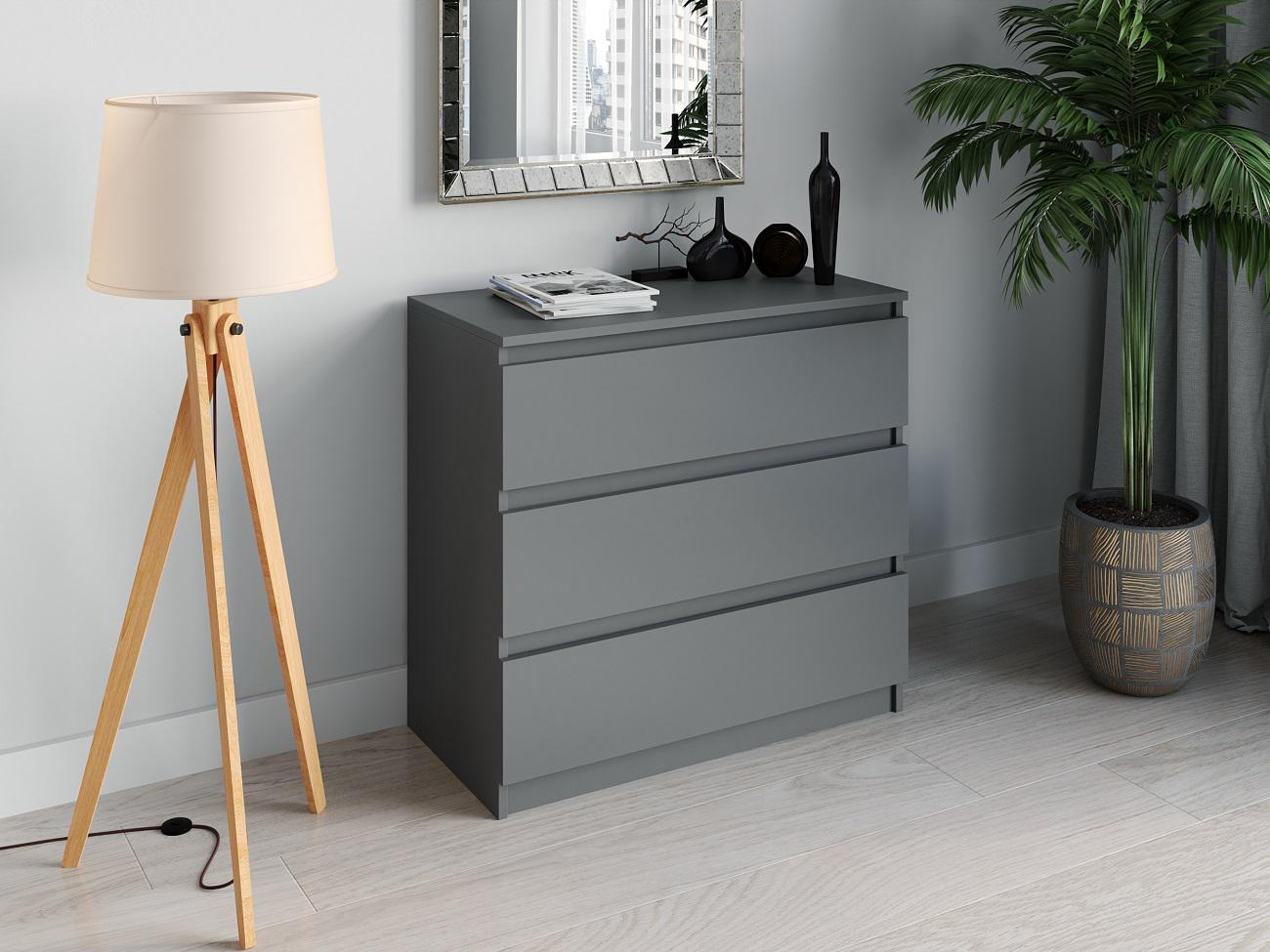 Комод на 3 ящика Moreli T-214 Антрацитовый (T214Antratsyt)