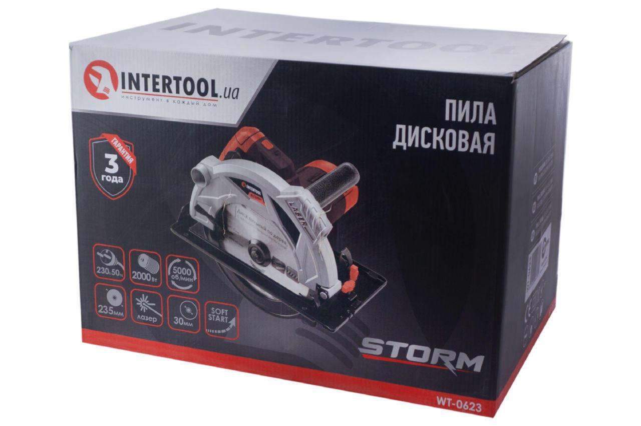 Дискова пила Intertool WT-0623 Storm 2000 Вт 235 мм (14770227) - фото 14