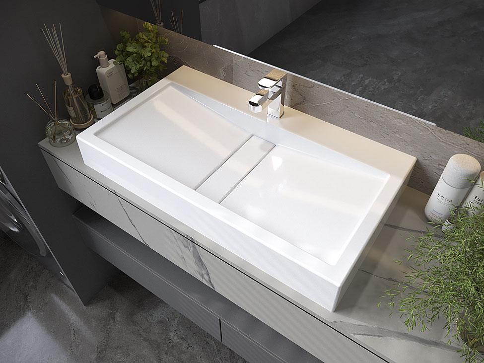 Умивальник накладний Status Mirage 80 White (679) - фото 7 Умивальник накладний Status Mirage 80 White (679) - фото 7