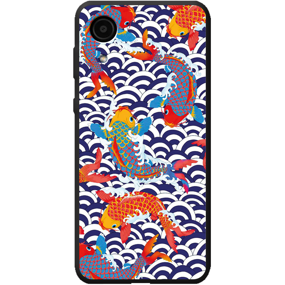 Чехол BoxFace Samsung Galaxy A03 Core (A032) Koi Fish Черный силикон (43939-up2477-44058)