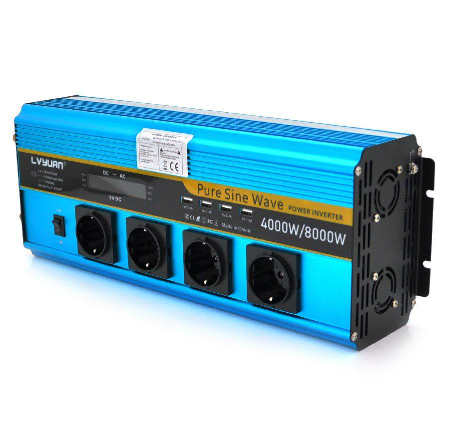 Инвертор напряжения VOLTRONIC lvyuan LY8000W 12/220V 4000 Вт с правильной синусоидой (57076)