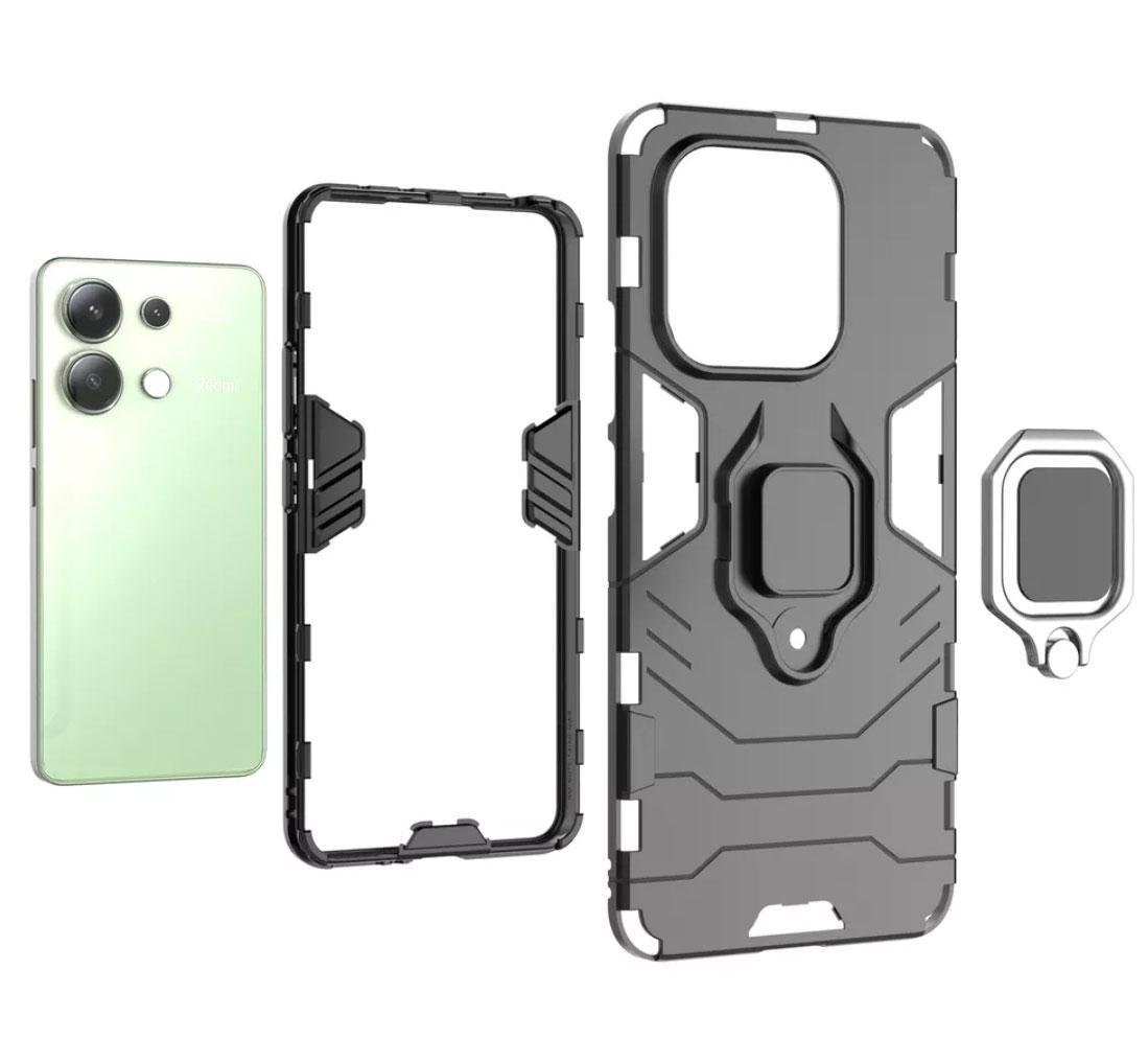 Чохол бампер Primolux Ring Armor для Xiaomi Redmi Note 13 4G - Black - фото 6 Чохол бампер Primolux Ring Armor для Xiaomi Redmi Note 13 4G - Black - фото 6