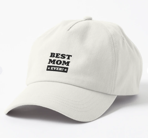 Кепка унисекс Malfini с принтом "Best mom ever" Белый (МАМА36К2)