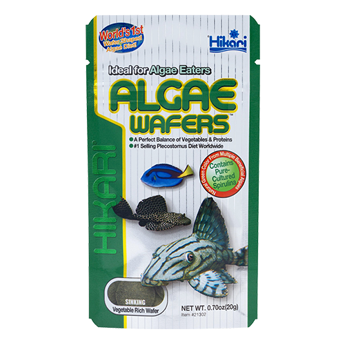 Корм донный Hikari Tropical Algae Wafers для растительноядных сомов анциструс 12+ см/диски 15-20 мм/20 г тонущий (21302)
