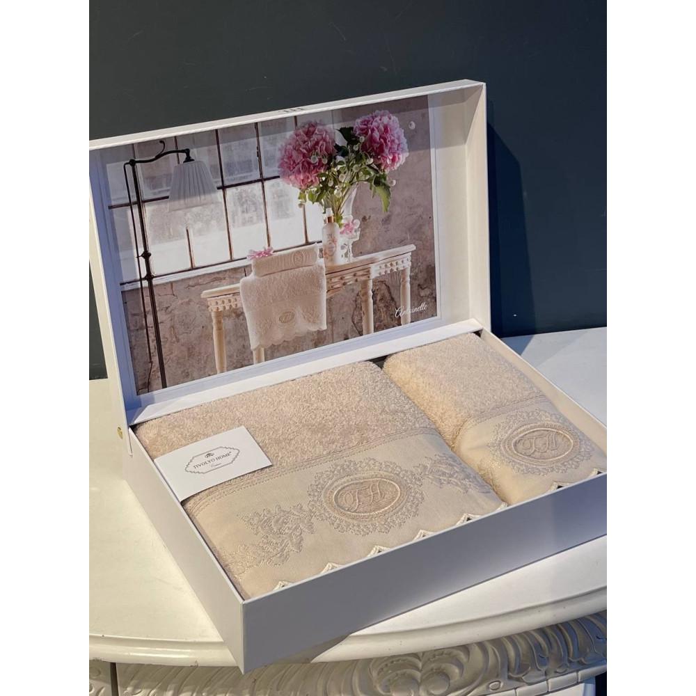 Набор полотенец Tivolyo Home Antoinette bej махра 50x100/75x150 см (2000022283992) Набор полотенец Tivolyo Home Antoinette bej махра 50x100/75x150 см (2000022283992)