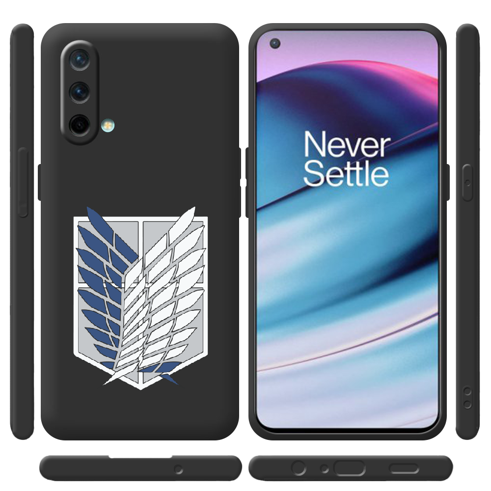 Чехол BoxFace OnePlus Nord CE 5G Атака Титанов Крылья Свободы Черный силикон (44513-bk88-44510) - фото 2