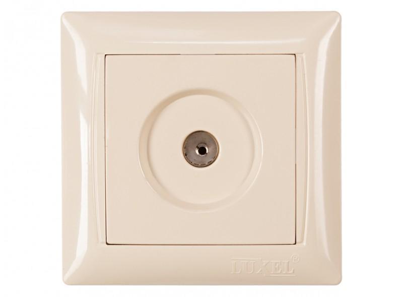 Розетка Luxel Primera 3309 1-на ТВ Кремовый (00000038667)