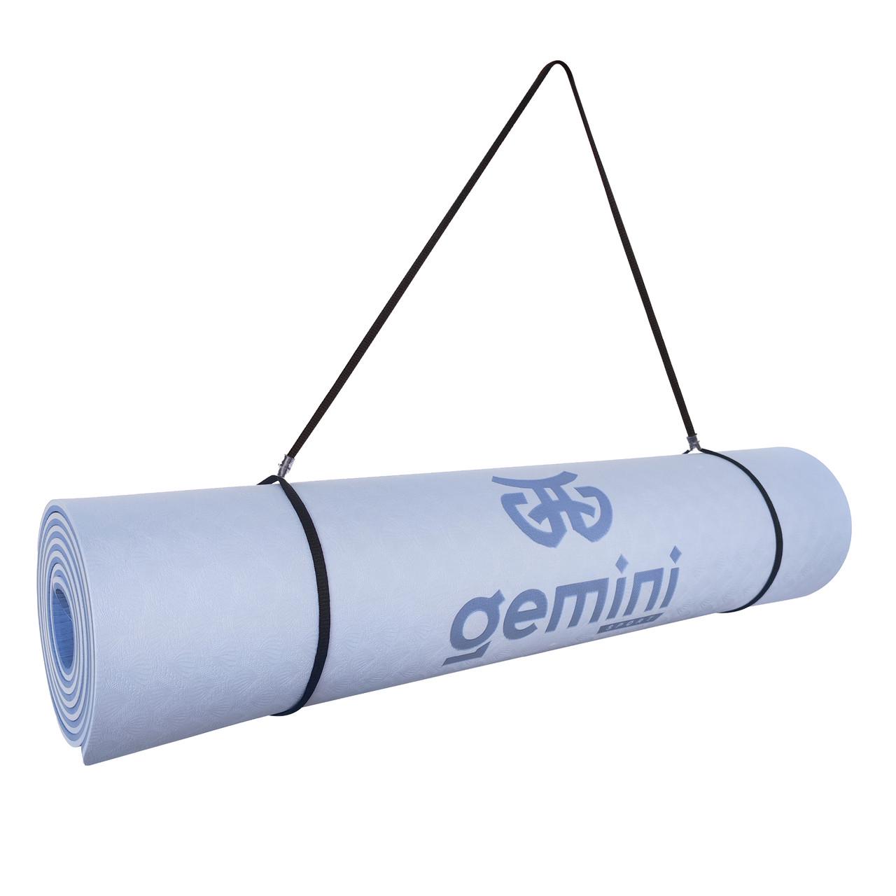 Коврик для фитнеса и йоги Gemini Pro GE-6DBGY TPE/TC 6 мм (14729318) - фото 5