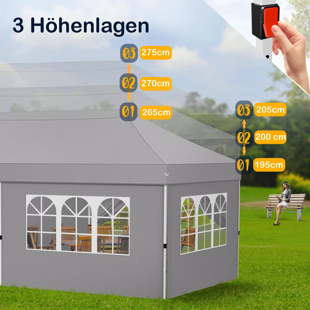 Павільйон садовий KESSER 6x3 м UV50+ Світло-сірий - фото 9 Павільйон садовий KESSER 6x3 м UV50+ Світло-сірий - фото 9