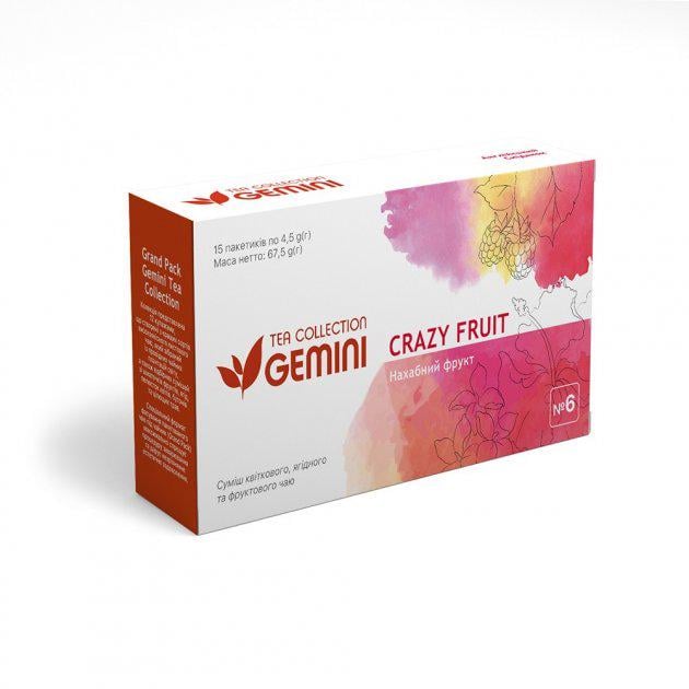 Чай фруктовий пакетований Gemini Tea Collection Grand Pack Нахабний фрукт 15х4.5 г (4820156430928)