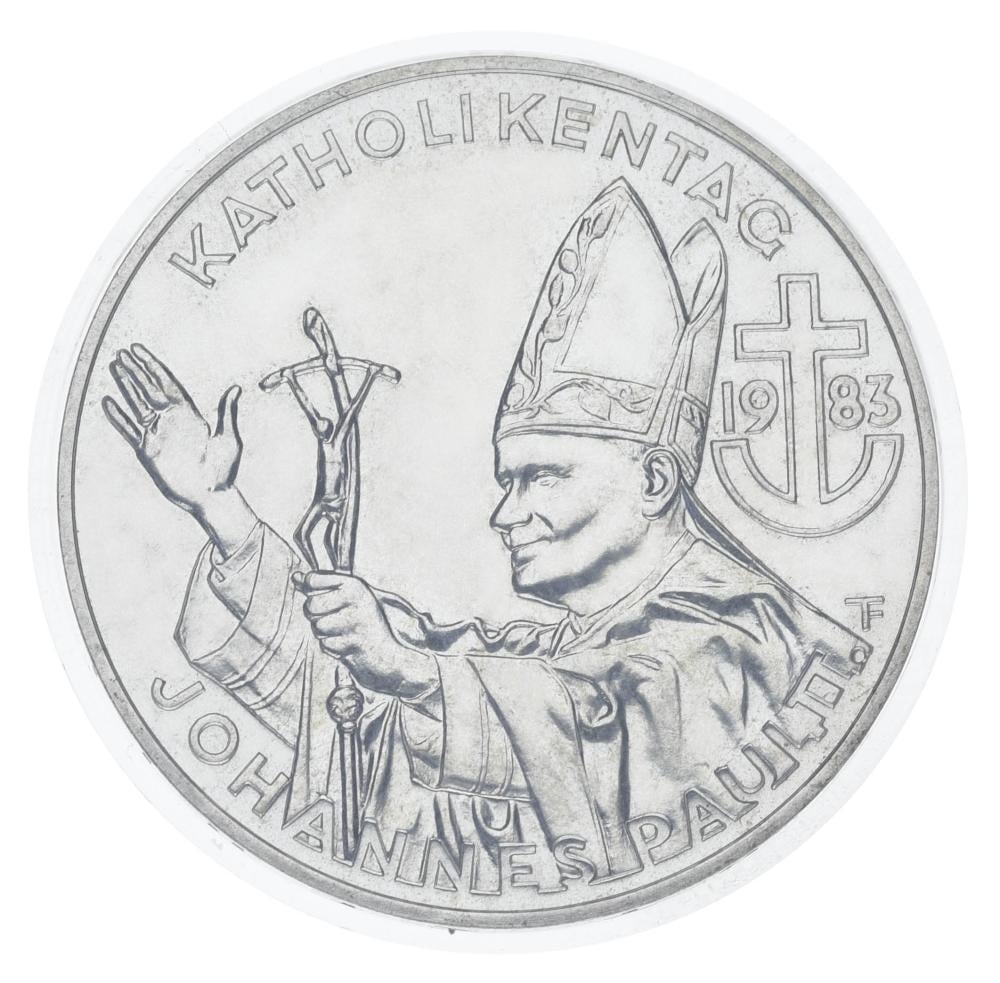 Коллекционная монета Австрия 500 шиллингов 1983 серебро AU-UNC Католический день-Папа Иоанн Павел II Ag 925/24 г (М24073)