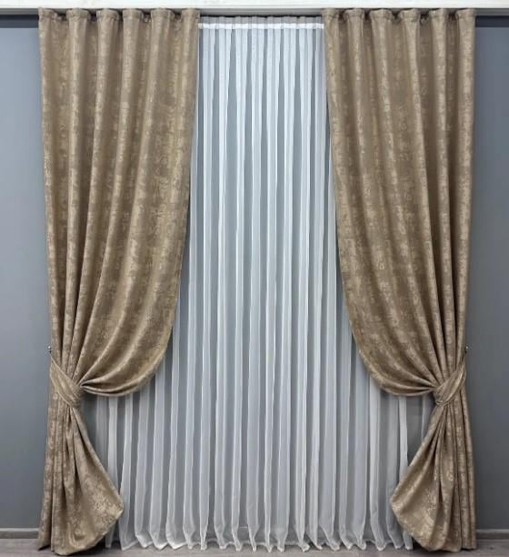 Комплект штор SULTAN жаккард 1х2,85 м 2 шт. Карамельный (873ш 31-757)