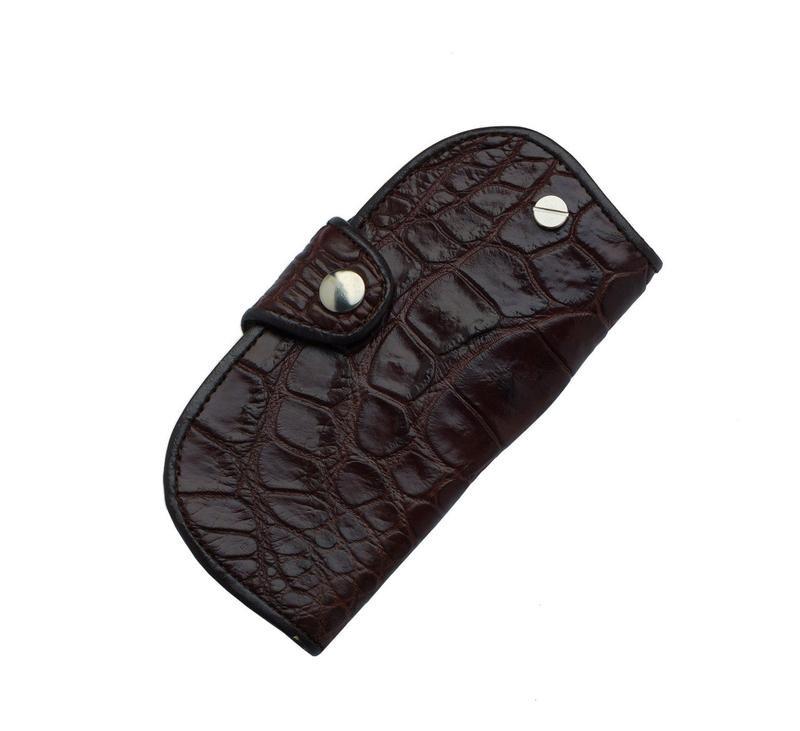 Ключница из кожи крокодила Коричневый (ck02_1)
