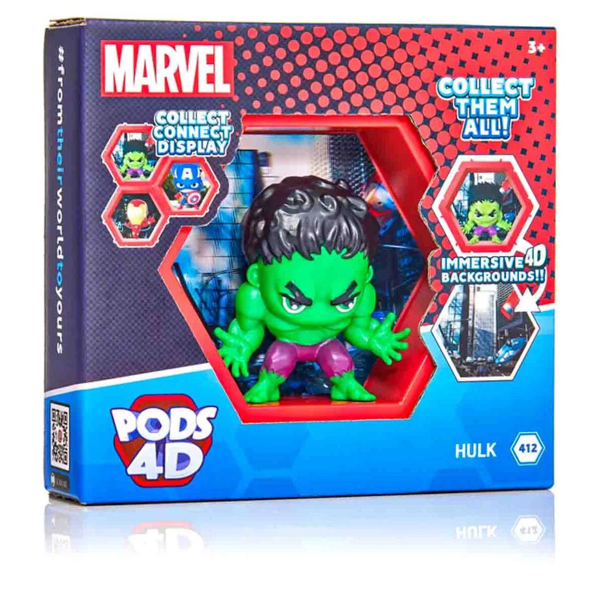 Игрушечная фигурка коллекционная Халк Марвел WOW! Stuff PODS 4D Marvel Hulk в дисплее с 4D-эффектом высота 10,2 см (SKU-364.1)