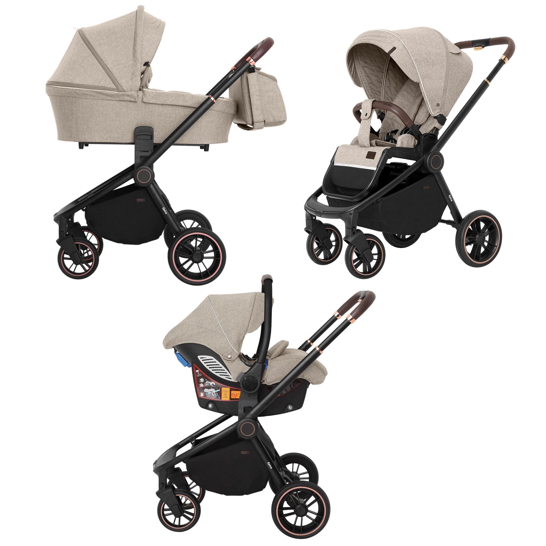 Коляска-книжка универсальная Carrello Epica 3в1 Almond Beige (CRL-8511/1) - фото 6 Коляска-книжка универсальная Carrello Epica 3в1 Almond Beige (CRL-8511/1) - фото 6