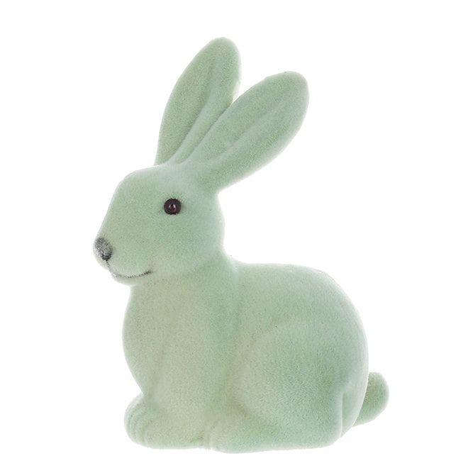 Фигурка пластиковая Flora Кролик из флока 15 см Мятный (42125)
