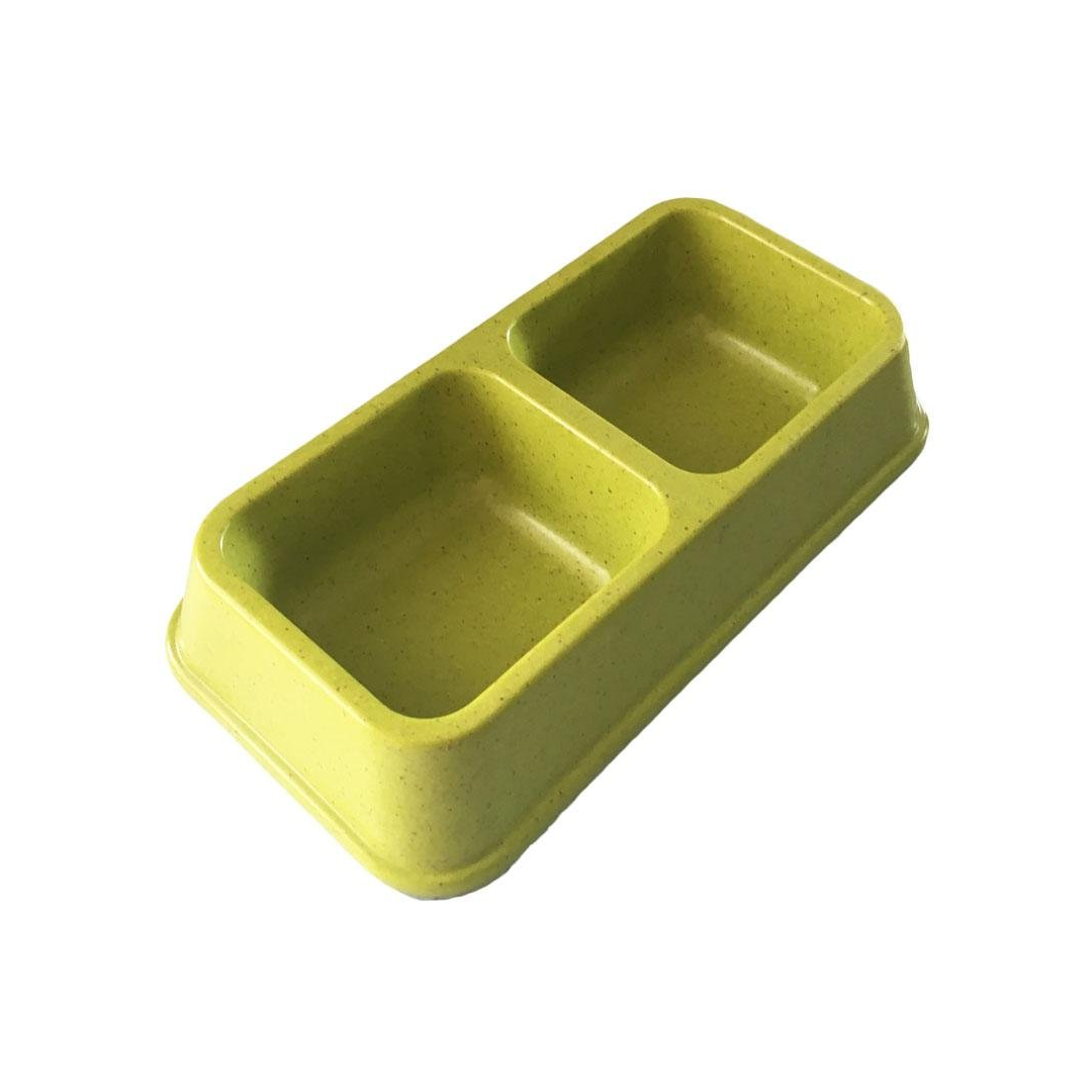 Миска двойная для животных пластиковая Мрамор-2 Салатовый (2474153500)