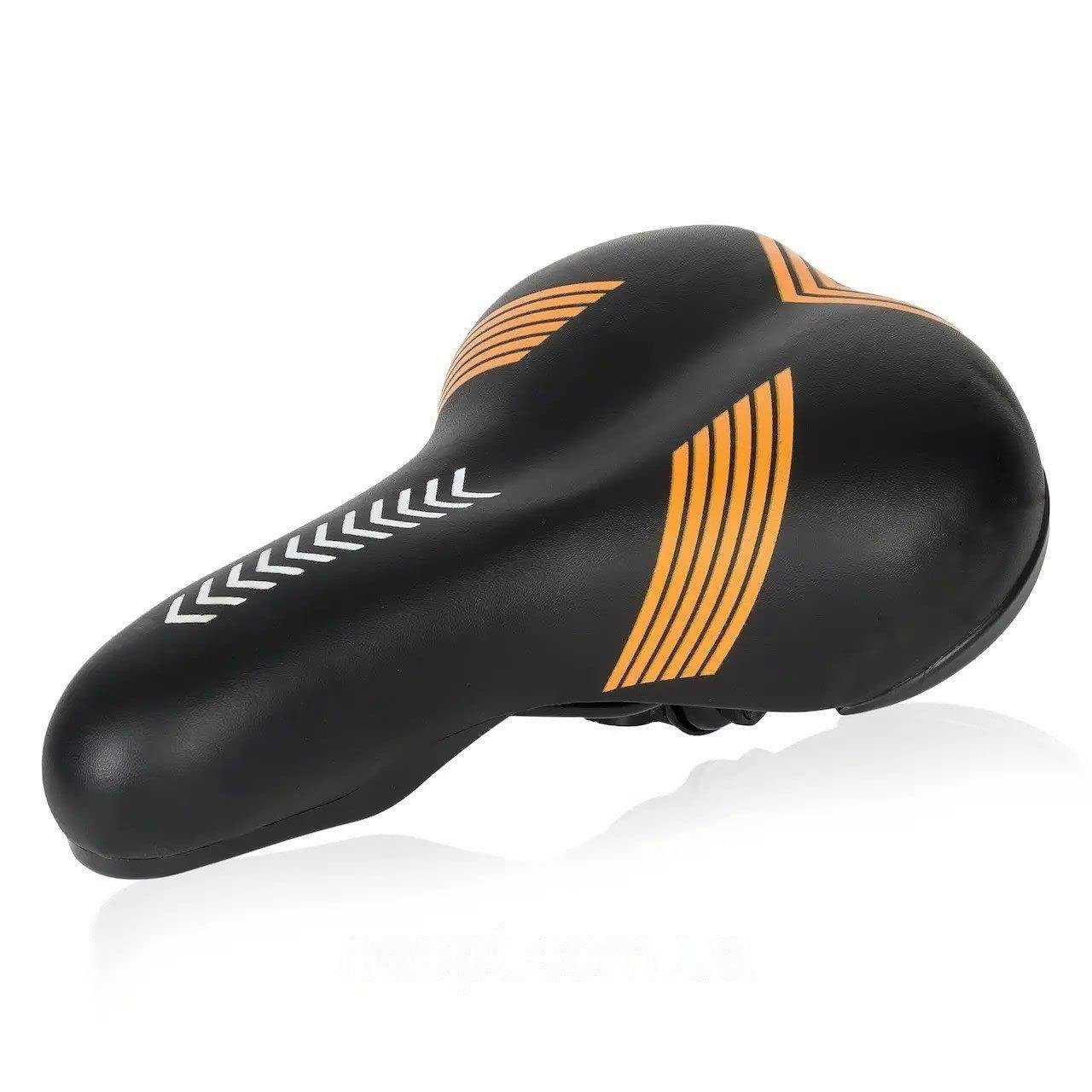 Сідло велосипедне Crosser Чорно-помаранчовий (VR-6607)