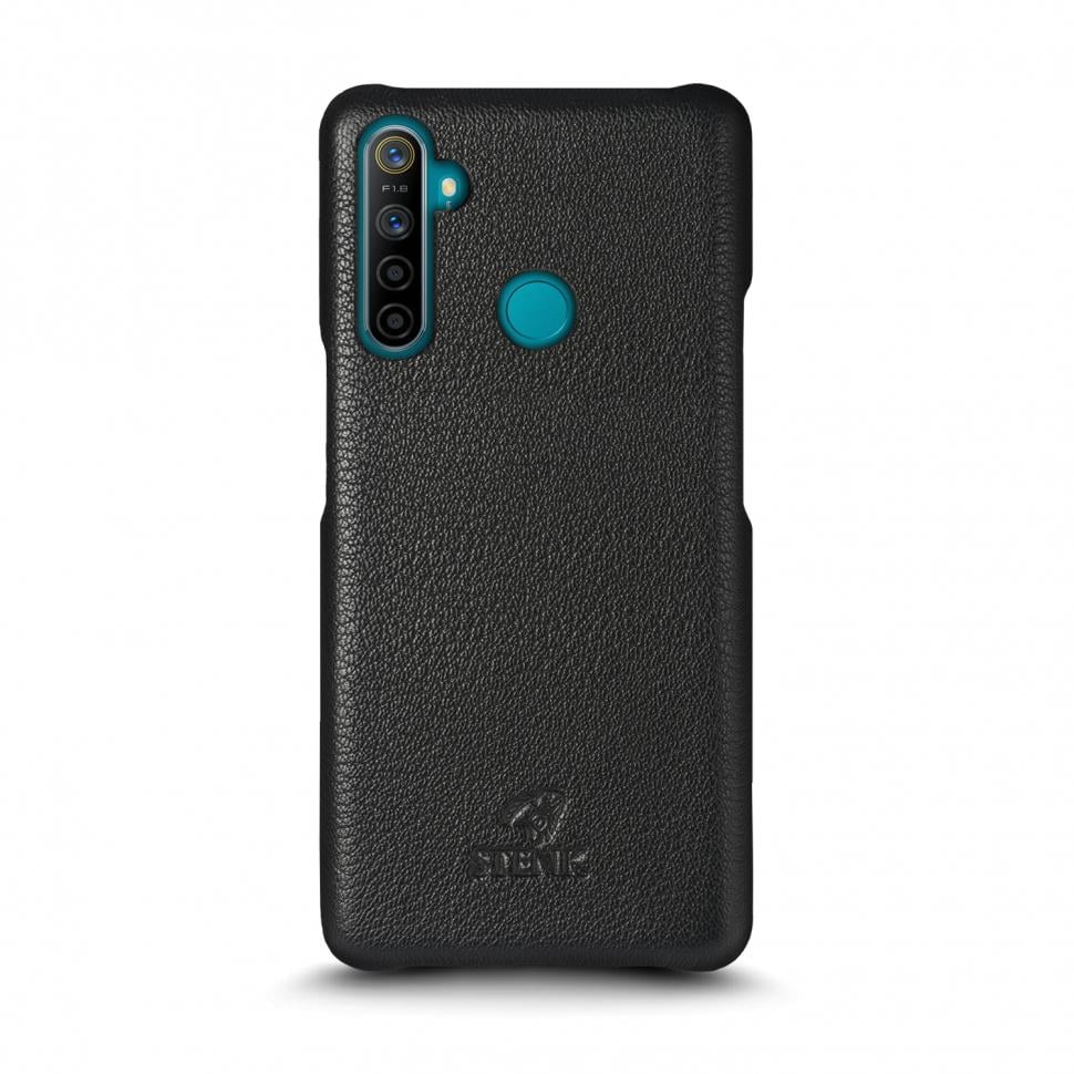Кожаная накладка Stenk Cover для Realme 5i Черный (69390)