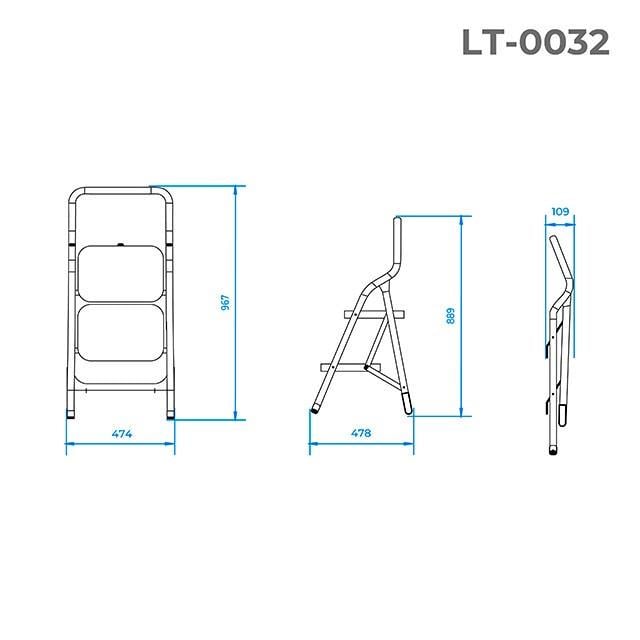 Драбина Intertool LT-0032 895 мм х 2 ступені 380 х 260 мм (000017544) - фото 7 Драбина Intertool LT-0032 895 мм х 2 ступені 380 х 260 мм (000017544) - фото 7