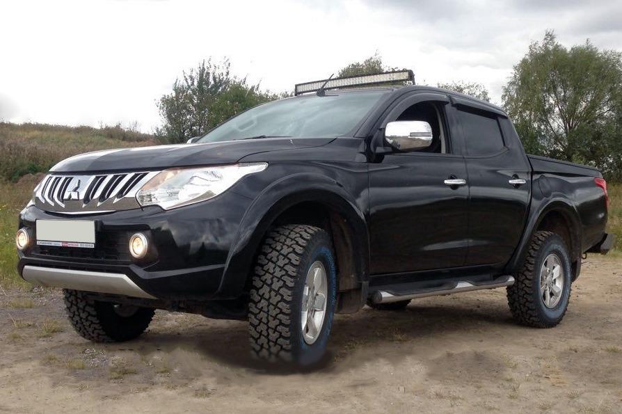 Ветровики HIC для Fiat Fullback 2016- гг. поликарбонат Черный
