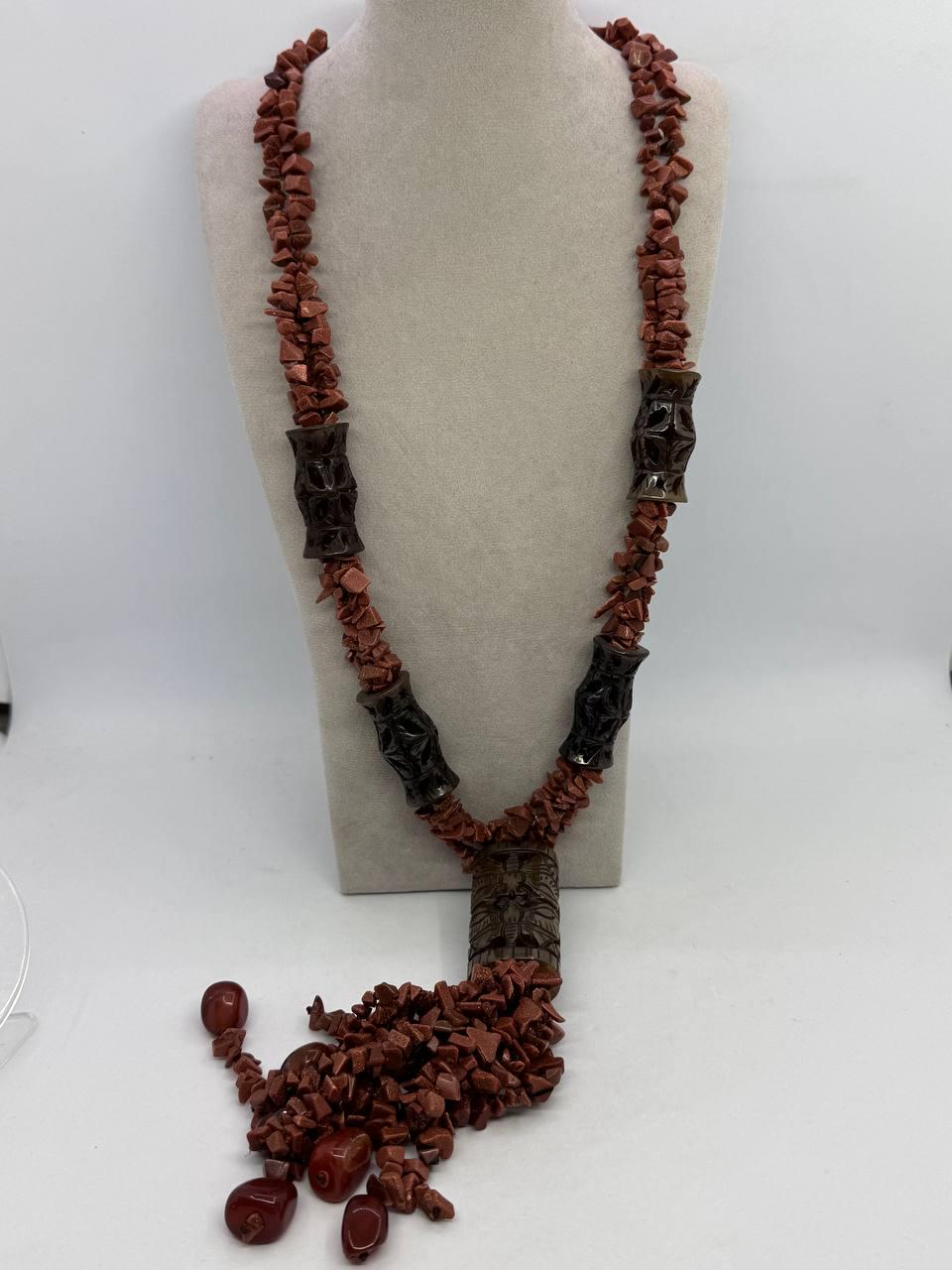 Бусы из авантюрина 80 см Оранжевый (13006) Бусы из авантюрина 80 см Оранжевый (13006)