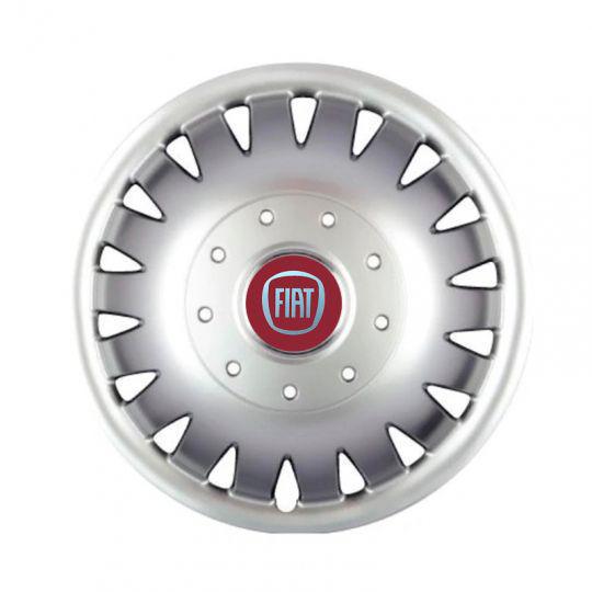 Автомобильные колпаки SKS 320 R15 с логотипом Fiat 4 шт. Серебристый