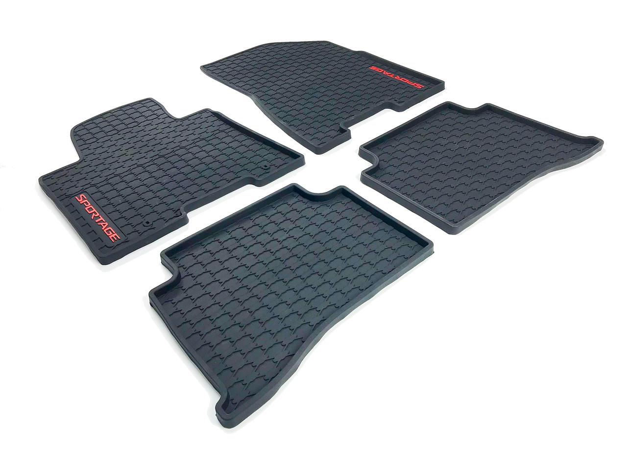 Коврики в салон KIA Sportage 2018-2020 лого резиновые 4 шт. (F1131ADE50RE)